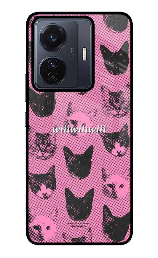 Pink Cats Vivo T1 Pro 5G Glass Case