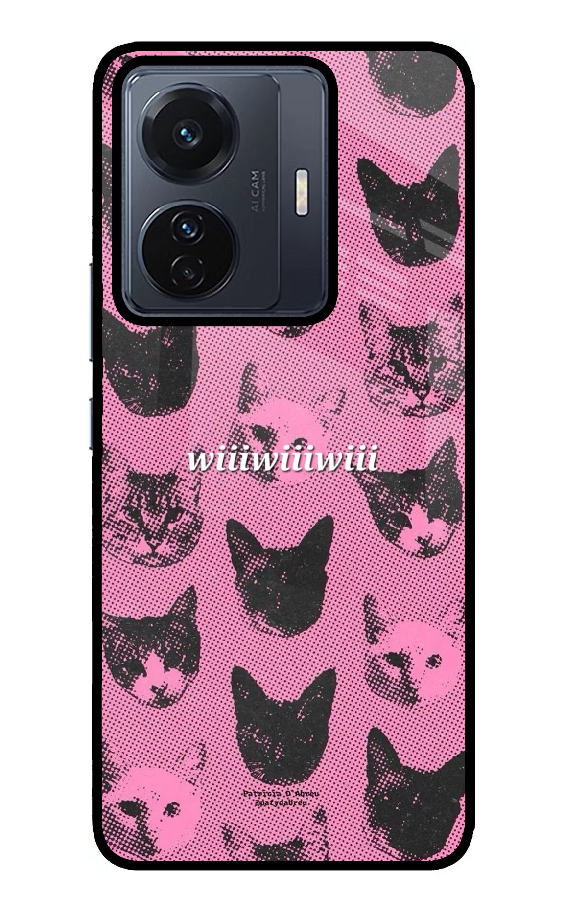 Pink Cats Vivo T1 Pro 5G Glass Case Back Cover by Casekaro