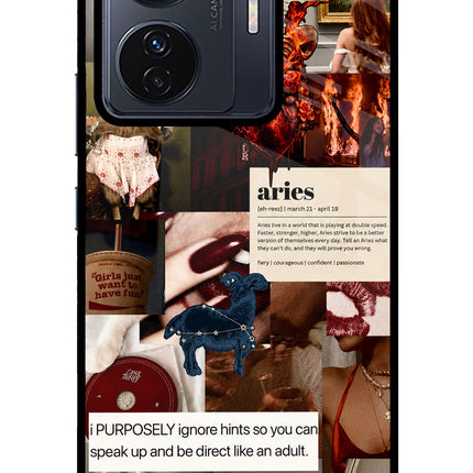 Zodiac Aries Vivo T1 Pro 5G Glass Case