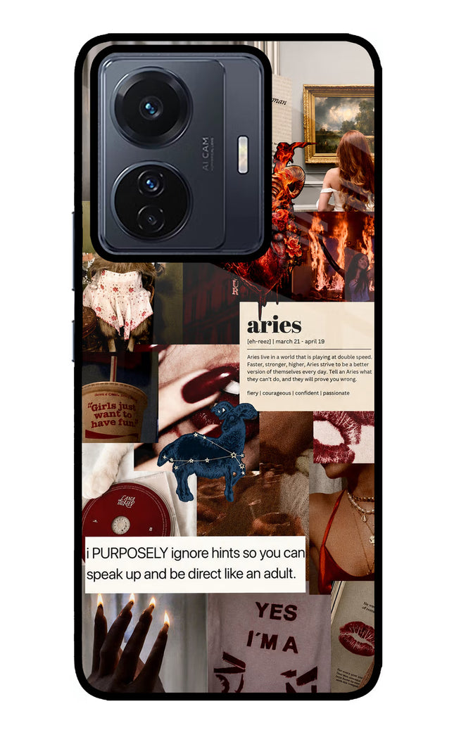 Zodiac Aries Vivo T1 Pro 5G Glass Case