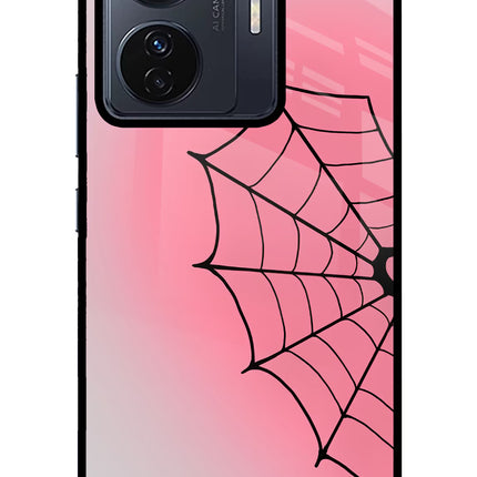 Pink Web Vivo T1 Pro 5G Glass Case