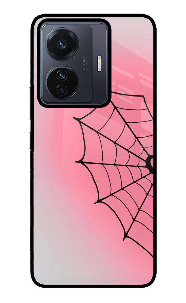 Pink Web Vivo T1 Pro 5G Glass Case