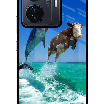 Dolphin vs Cow Vivo T1 Pro 5G Glass Case