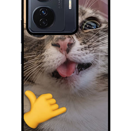 Silly Cat Call Vivo T1 Pro 5G Glass Case