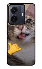 Silly Cat Call Vivo T1 Pro 5G Glass Case