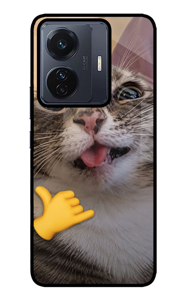 Silly Cat Call Vivo T1 Pro 5G Glass Case
