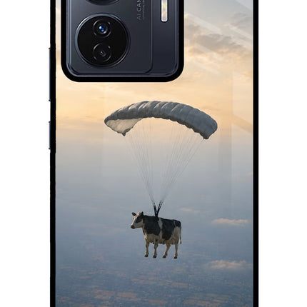 Skydiving Cow Vivo T1 Pro 5G Glass Case