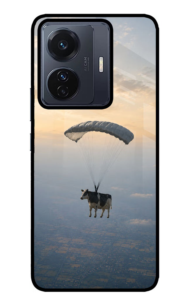 Skydiving Cow Vivo T1 Pro 5G Glass Case
