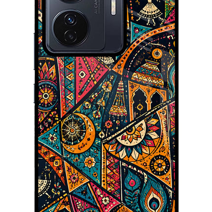 Folk Print Vivo T1 Pro 5G Glass Case