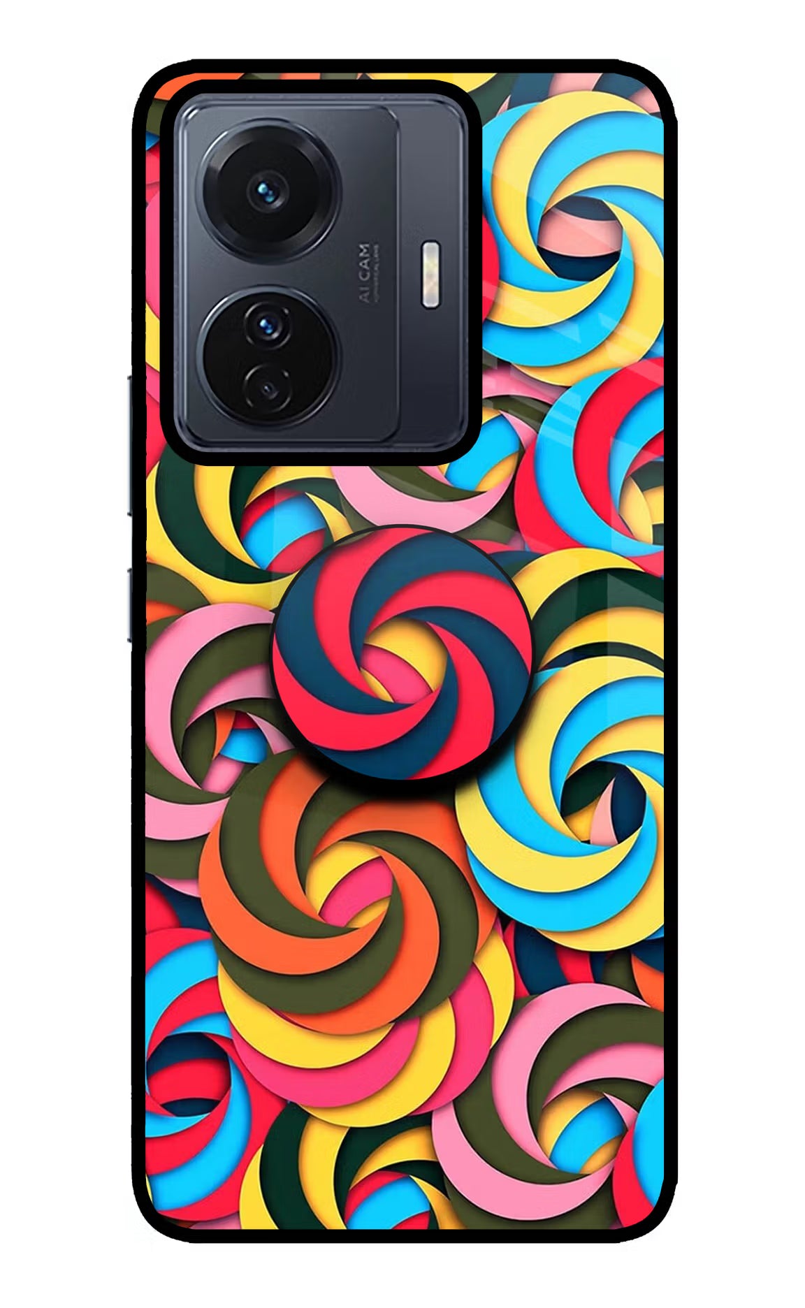 Spiral Pattern Vivo T1 Pro 5G Pop Case by Casekaro