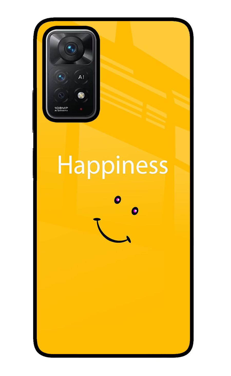 Happiness With Smiley Redmi Note 11 Pro+ 5G Back Cover, Glass case