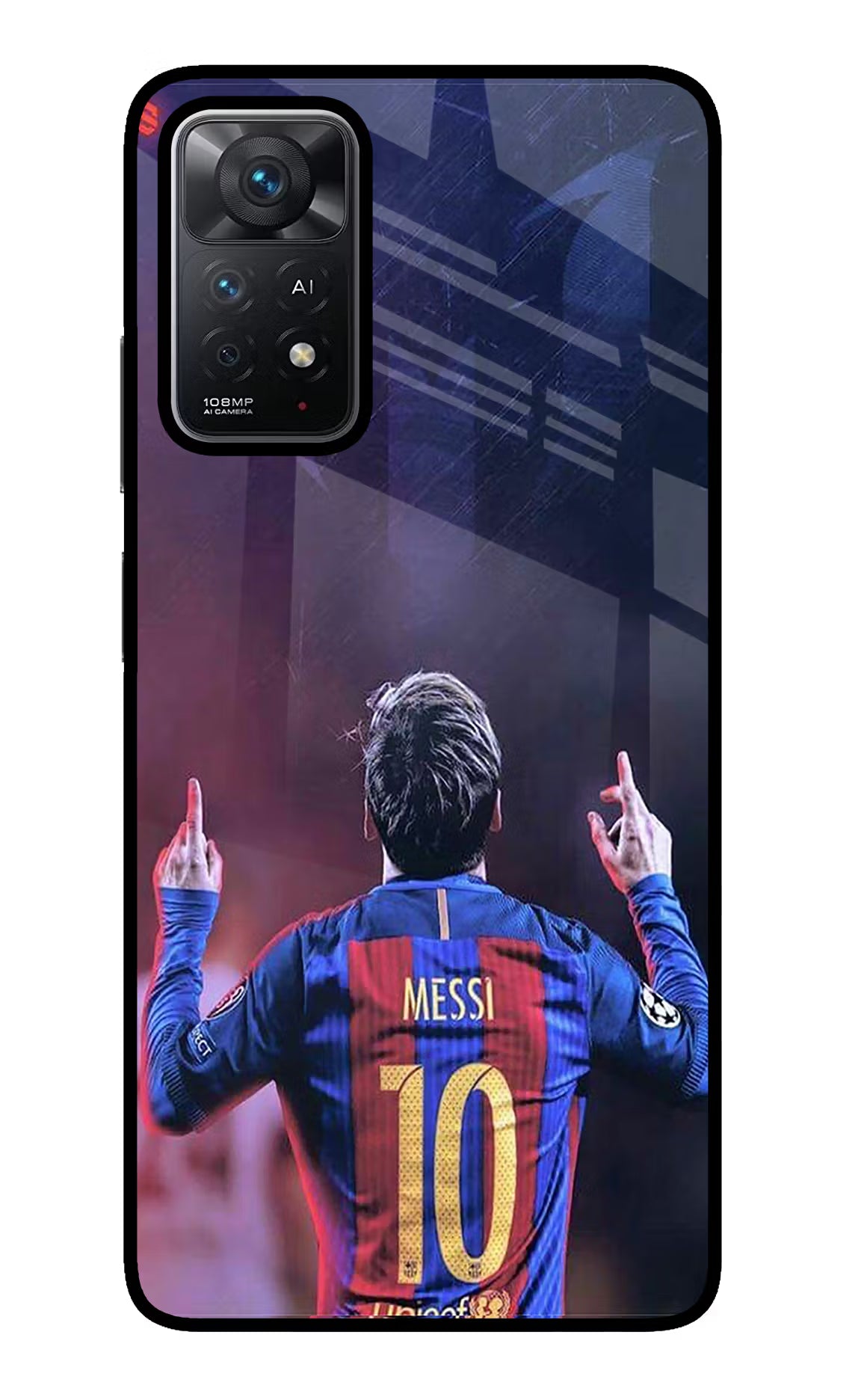 Messi Redmi Note 11 Pro+ 5G Glass Case Back Cover by Casekaro
