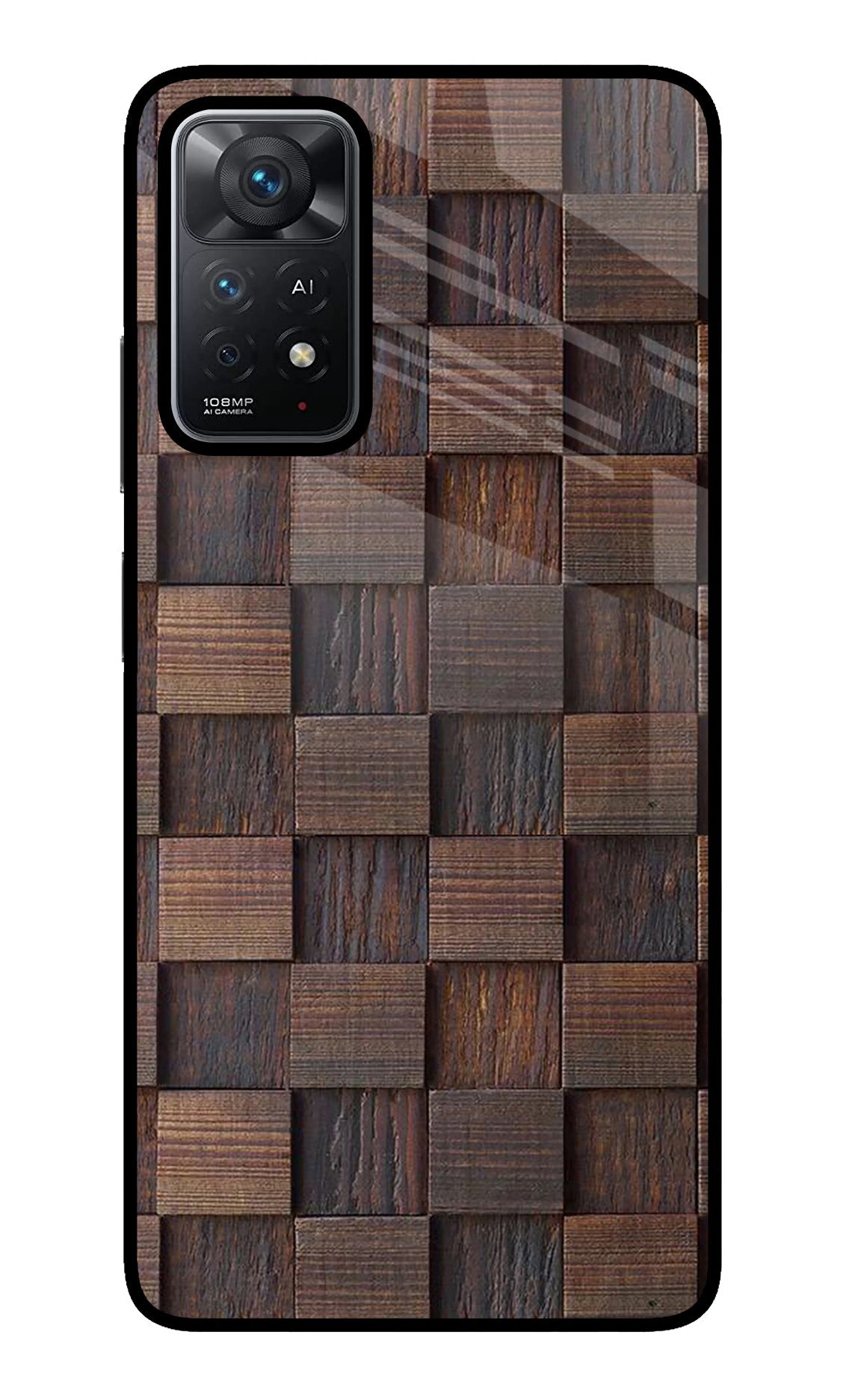 Wooden Cube Design Redmi Note 11 Pro+ 5G Glass Case