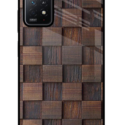 Wooden Cube Design Redmi Note 11 Pro+ 5G Glass Case