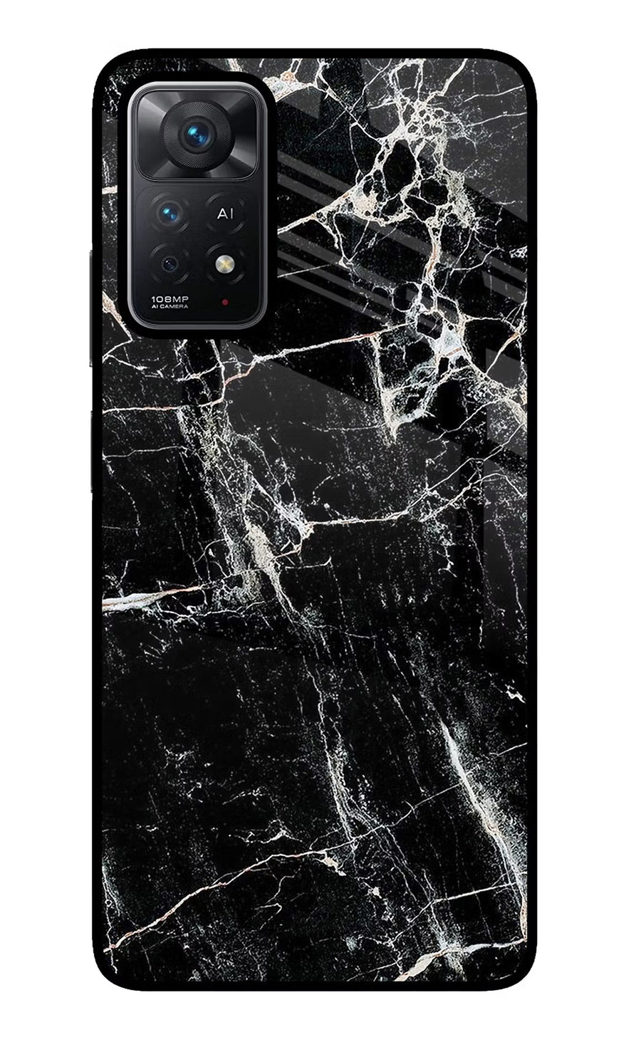 Black Marble Texture Redmi Note 11 Pro+ 5G Back Cover, Glass case