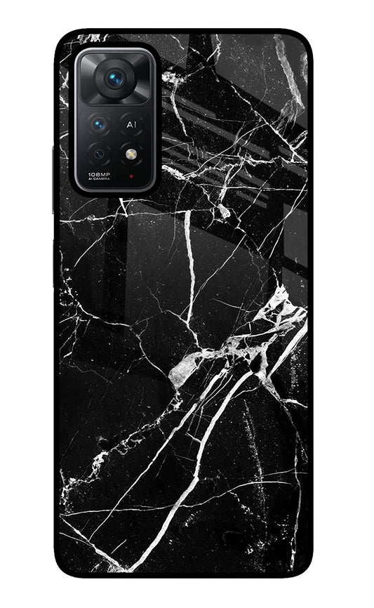 Black Marble Pattern Redmi Note 11 Pro+ 5G Glass Case