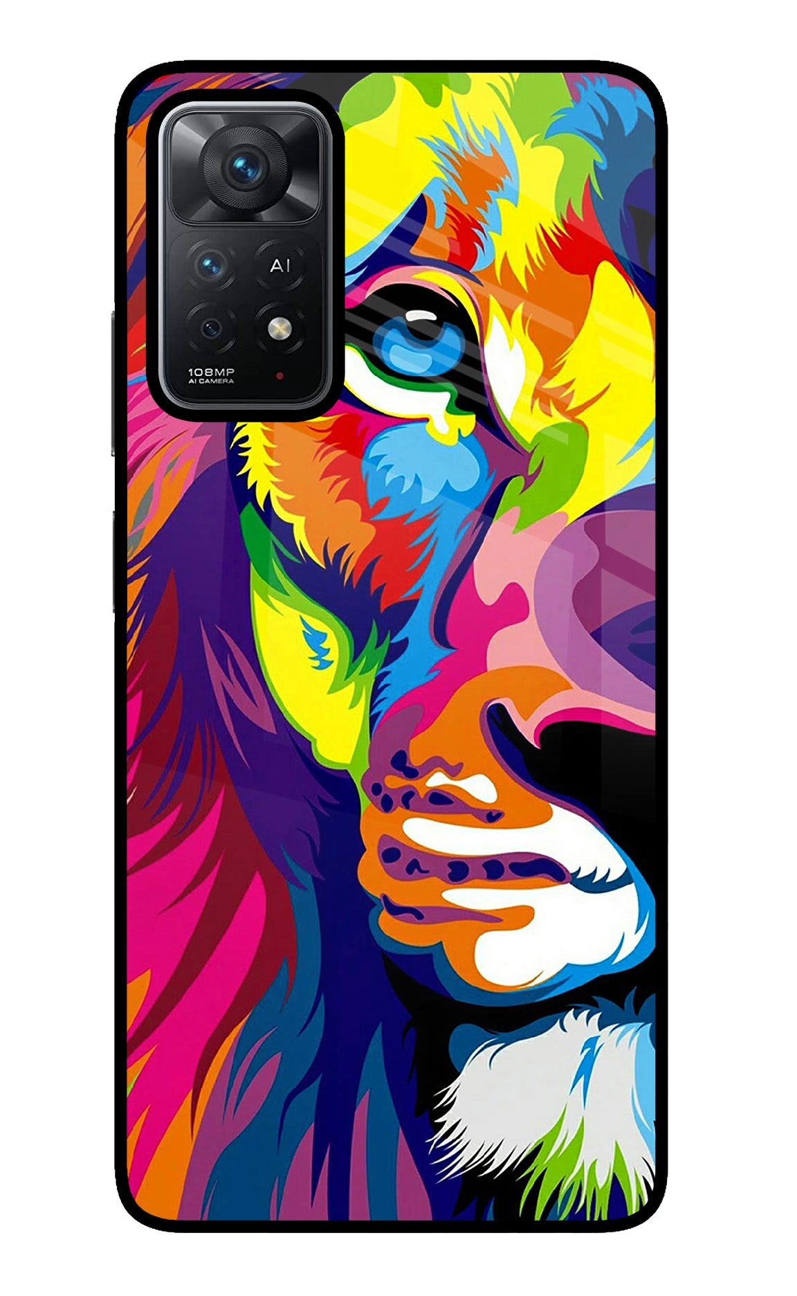 Lion Half Face Redmi Note 11 Pro+ 5G Back Cover