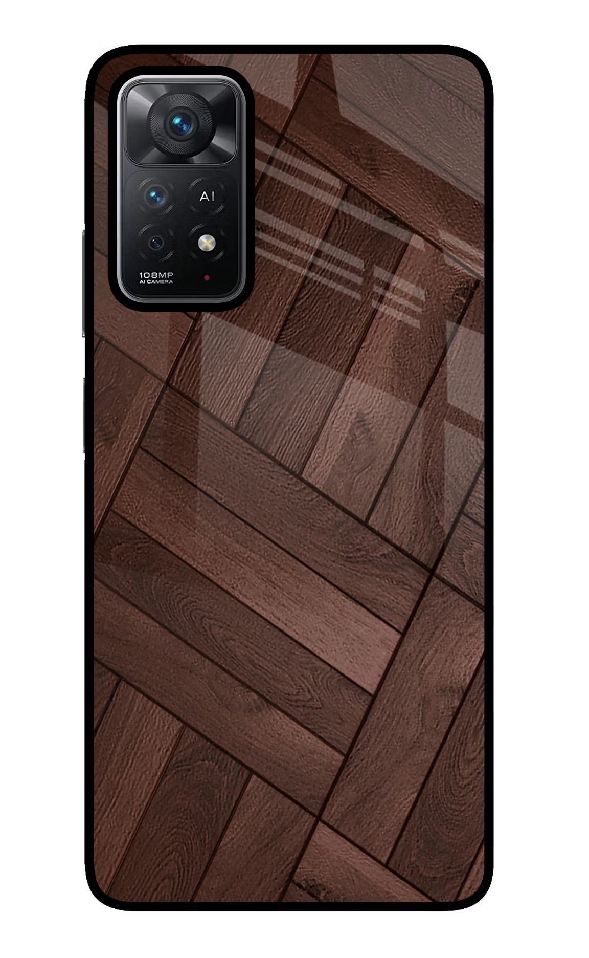 Wooden Texture Design Redmi Note 11 Pro+ 5G Glass Case Back Cover by Casekaro
