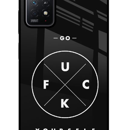 Go Fuck Yourself Redmi Note 11 Pro+ 5G Glass Case Back Cover by Casekaro
