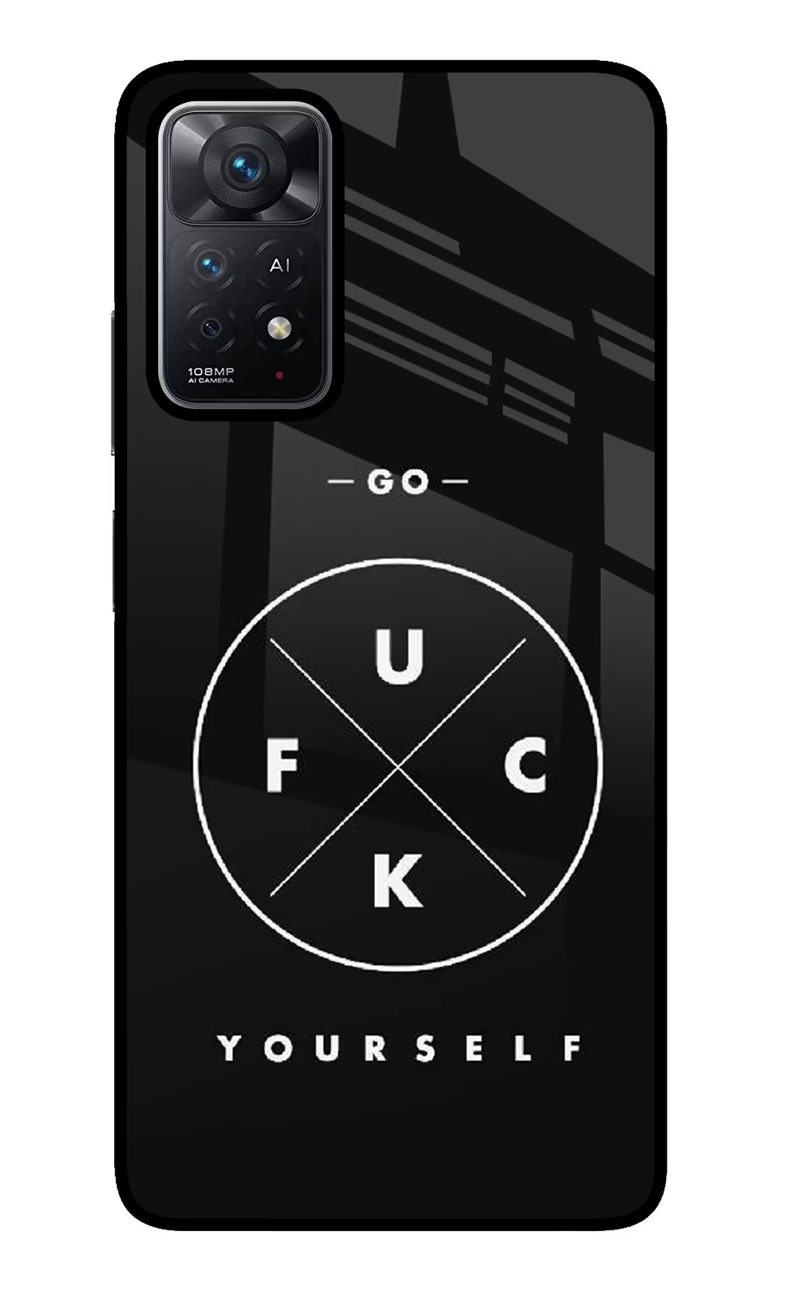 Go Fuck Yourself Redmi Note 11 Pro+ 5G Glass Case Back Cover by Casekaro