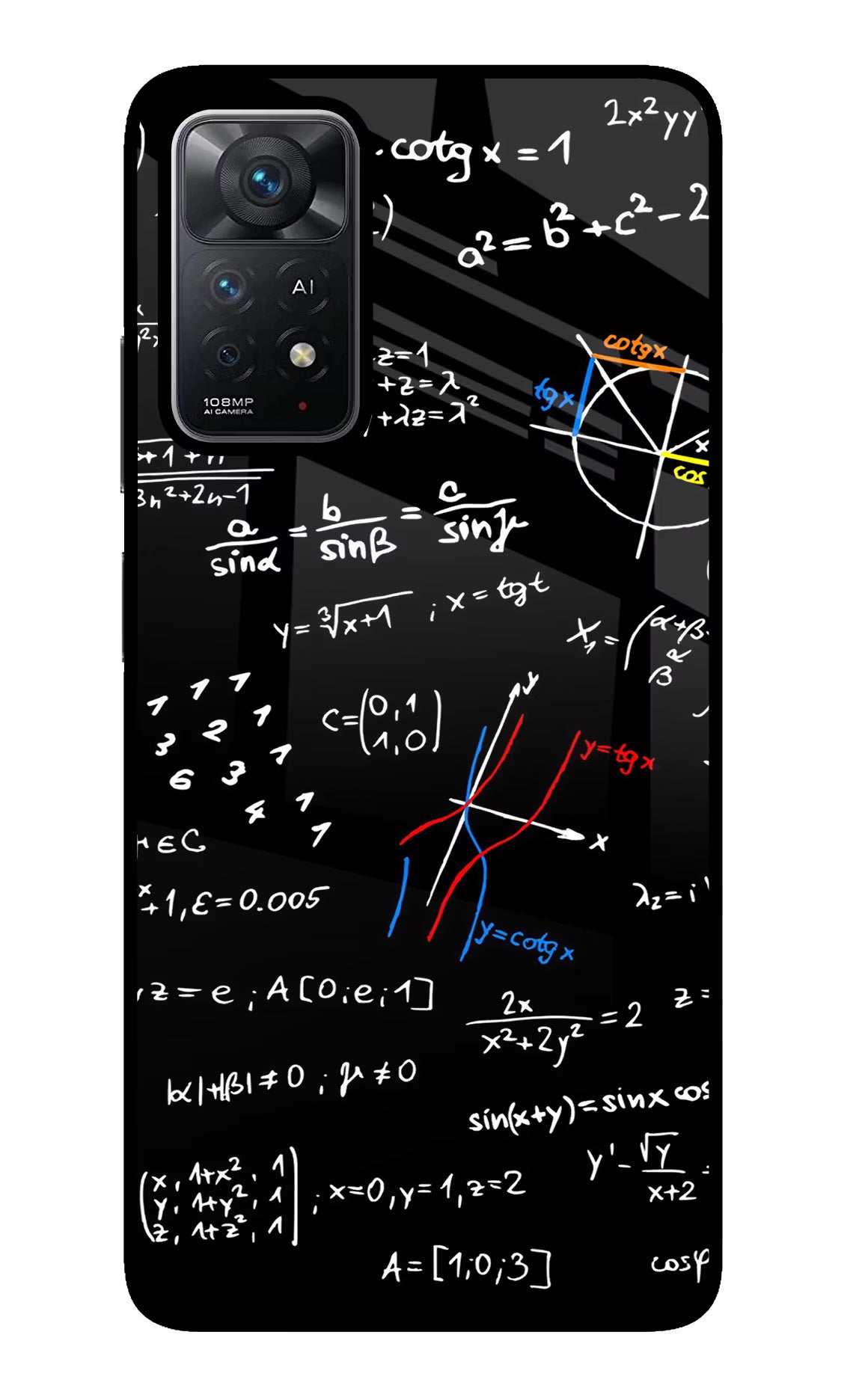Mathematics Formula Redmi Note 11 Pro+ 5G Glass Case Back Cover by Casekaro