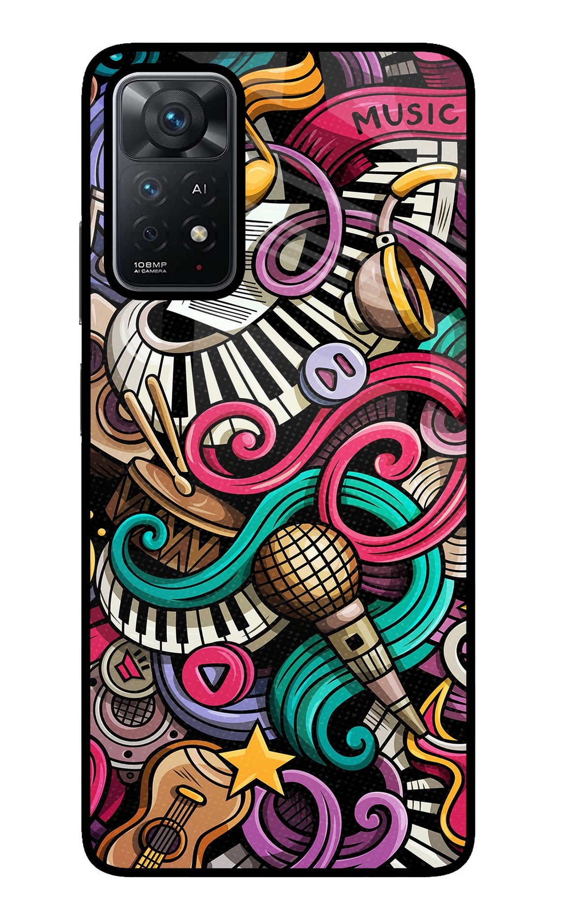 Music Abstract Redmi Note 11 Pro+ 5G Glass Case