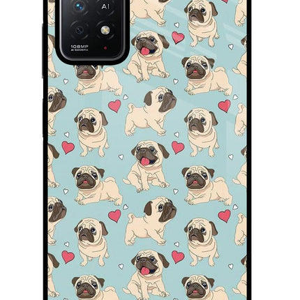 Pug Dog Redmi Note 11 Pro+ 5G Glass Case Back Cover by Casekaro