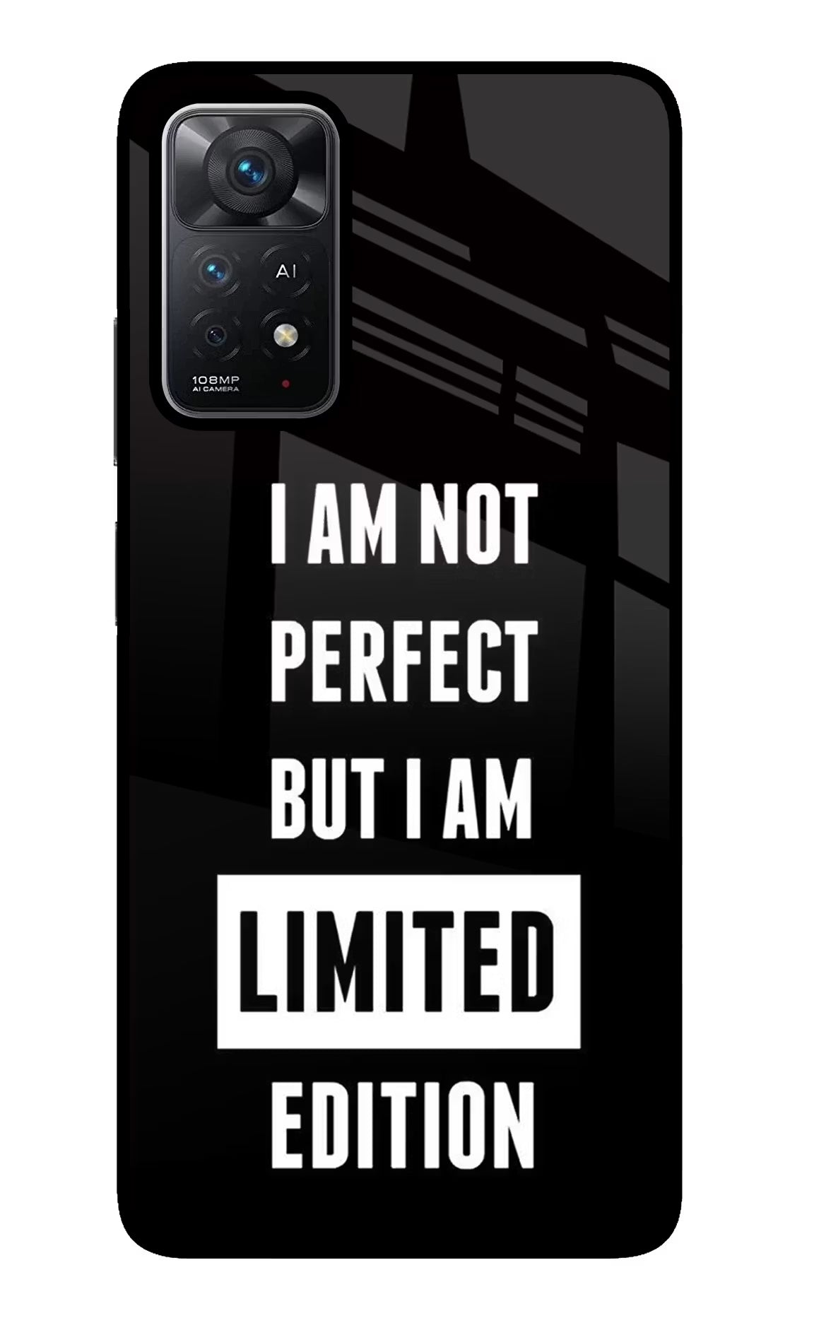 I Am Not Perfect But I Am Limited Edition Redmi Note 11 Pro+ 5G Glass Case Back Cover by Casekaro