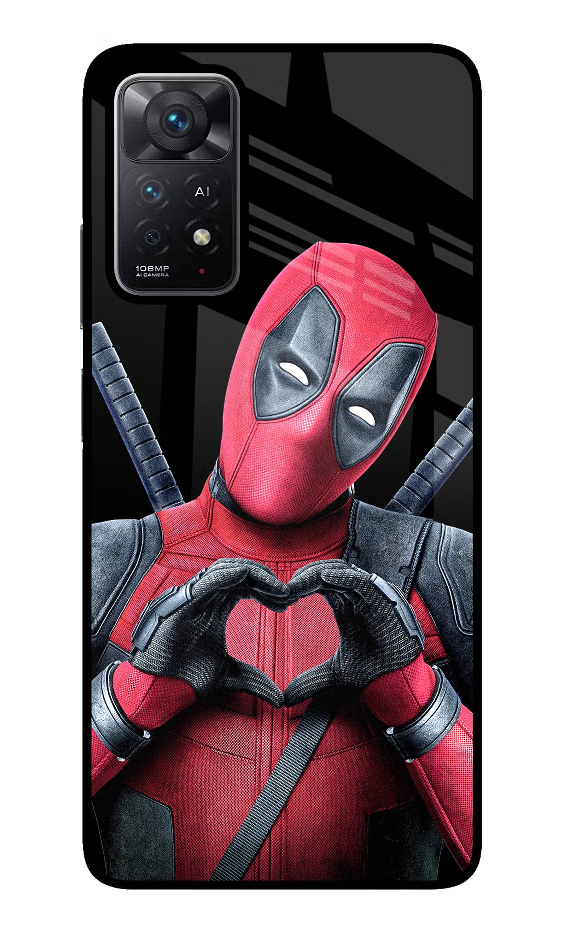 Deadpool Redmi Note 11 Pro+ 5G Glass Case Back Cover by Casekaro