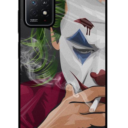 Joker Smoking Redmi Note 11 Pro+ 5G Glass Case Back Cover by Casekaro