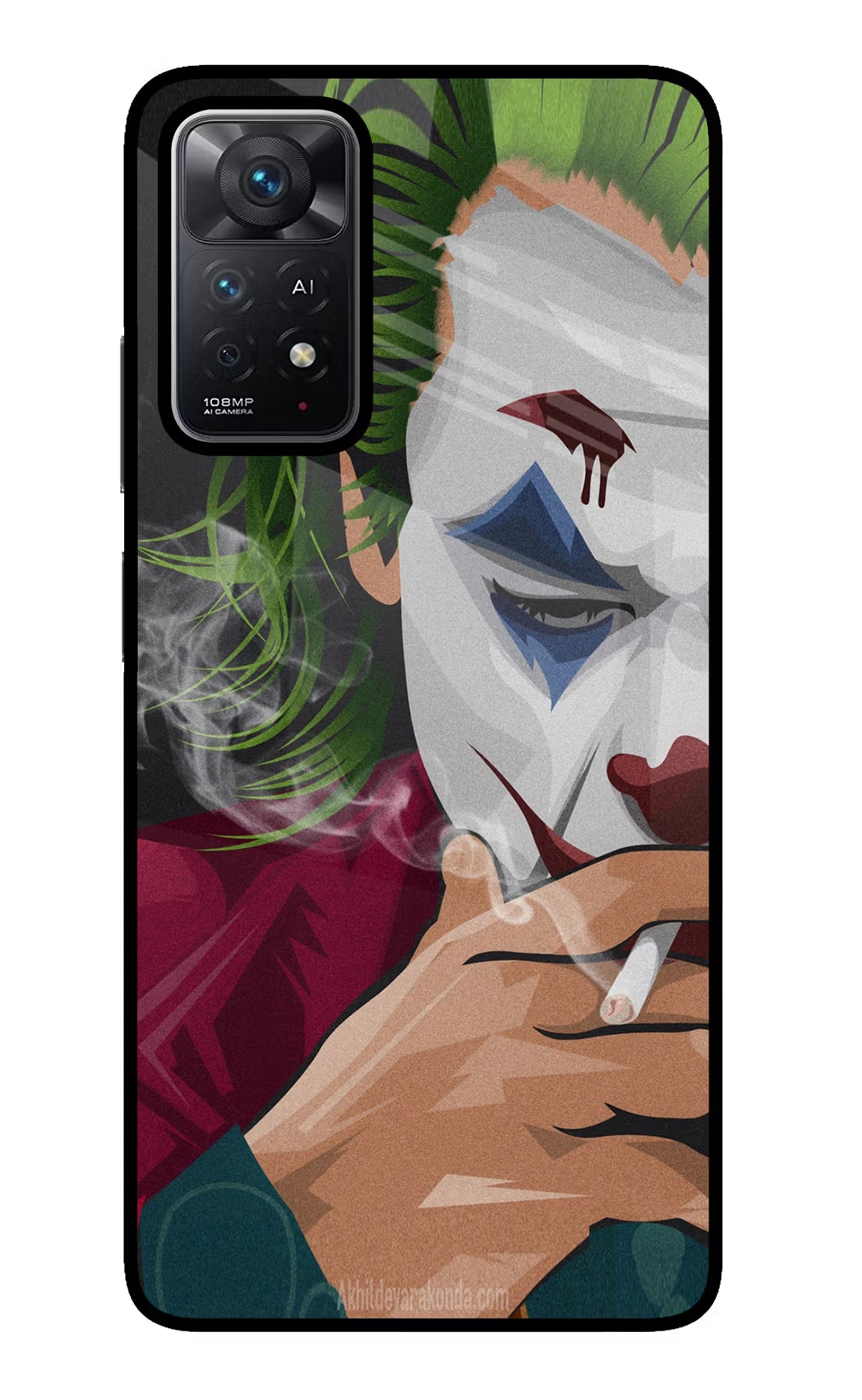 Joker Smoking Redmi Note 11 Pro+ 5G Glass Case Back Cover by Casekaro