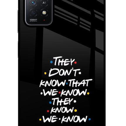 FRIENDS Dialogue Redmi Note 11 Pro+ 5G Glass Case Back Cover by Casekaro