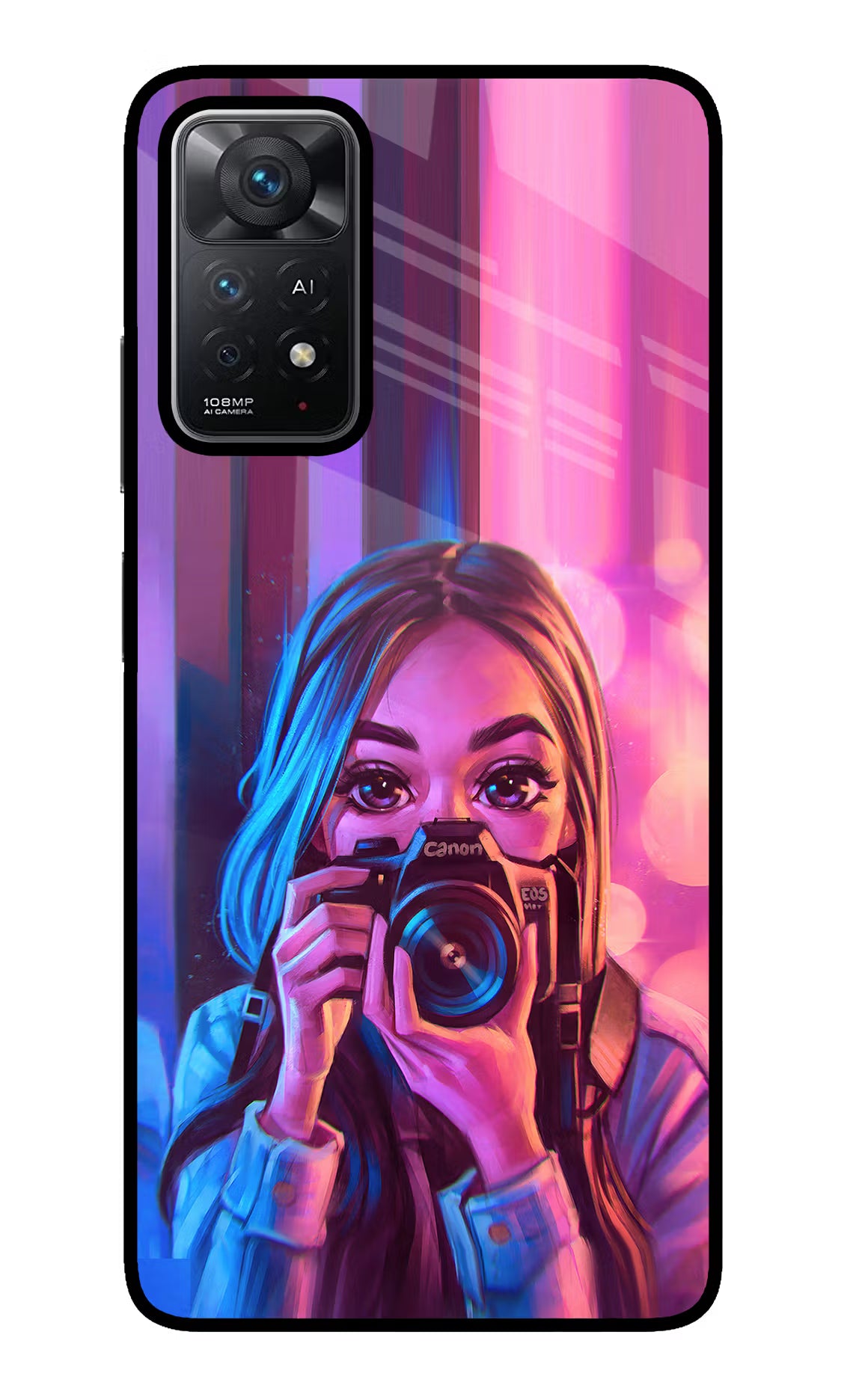 Girl Photographer Redmi Note 11 Pro+ 5G Glass Case Back Cover by Casekaro