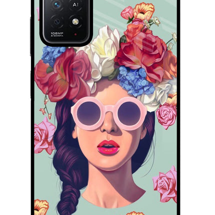 Pretty Girl Redmi Note 11 Pro+ 5G Glass Case Back Cover by Casekaro
