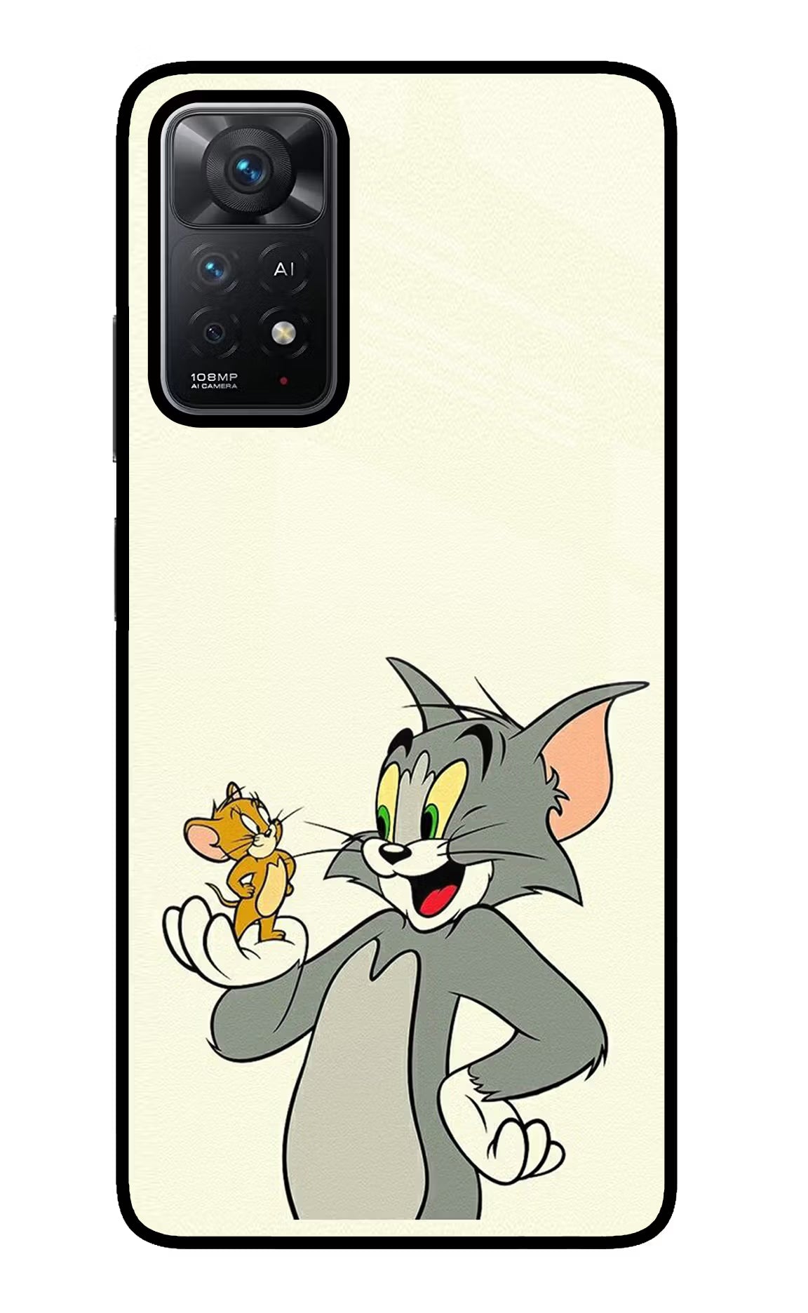 Tom & Jerry Redmi Note 11 Pro+ 5G Glass Case Back Cover by Casekaro