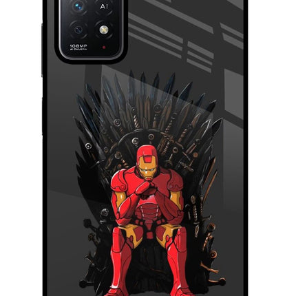 Ironman Throne Redmi Note 11 Pro+ 5G Glass Case Back Cover by Casekaro