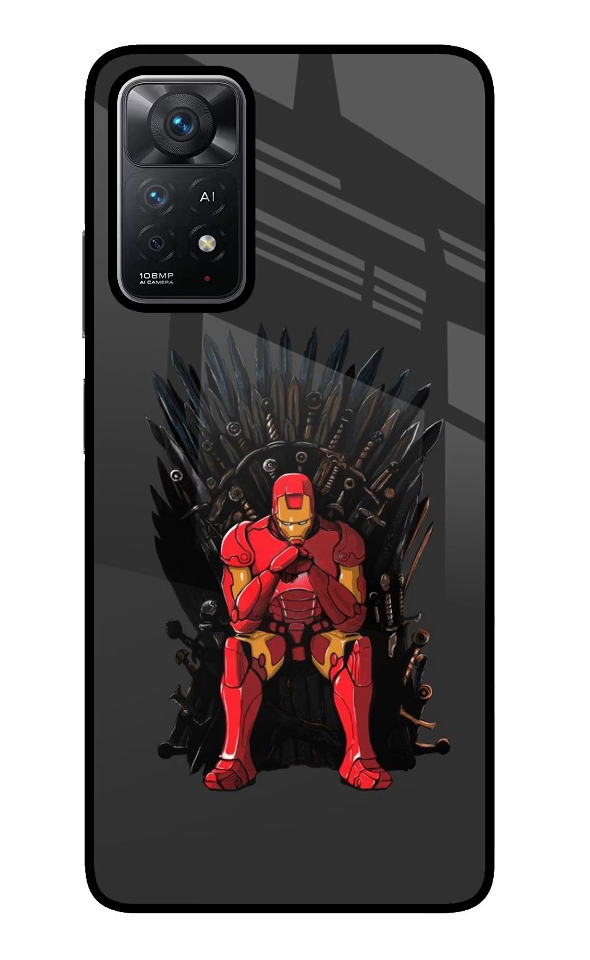 Ironman Throne Redmi Note 11 Pro+ 5G Glass Case Back Cover by Casekaro