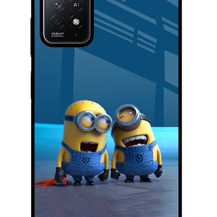 Minion Laughing Redmi Note 11 Pro+ 5G Glass Case Back Cover by Casekaro