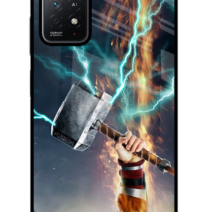 Thor Hammer Mjolnir Redmi Note 11 Pro+ 5G Glass Case