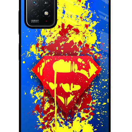 Superman logo Redmi Note 11 Pro+ 5G Glass Case Back Cover by Casekaro