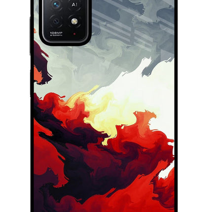 Fire Cloud Redmi Note 11 Pro+ 5G Glass Case Back Cover by Casekaro