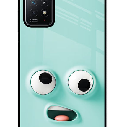Funny Cartoon Redmi Note 11 Pro+ 5G Glass Case Back Cover by Casekaro