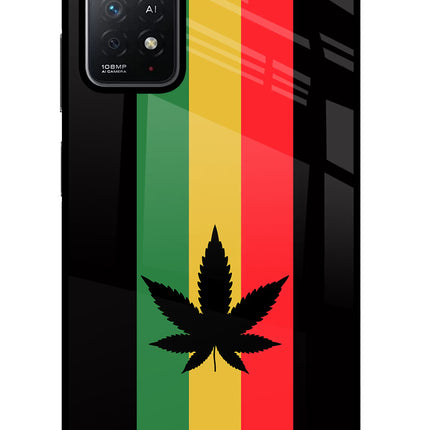 Weed Flag Redmi Note 11 Pro+ 5G Glass Case Back Cover by Casekaro