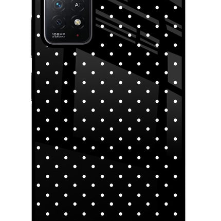 White Dots Redmi Note 11 Pro+ 5G Glass Case Back Cover by Casekaro