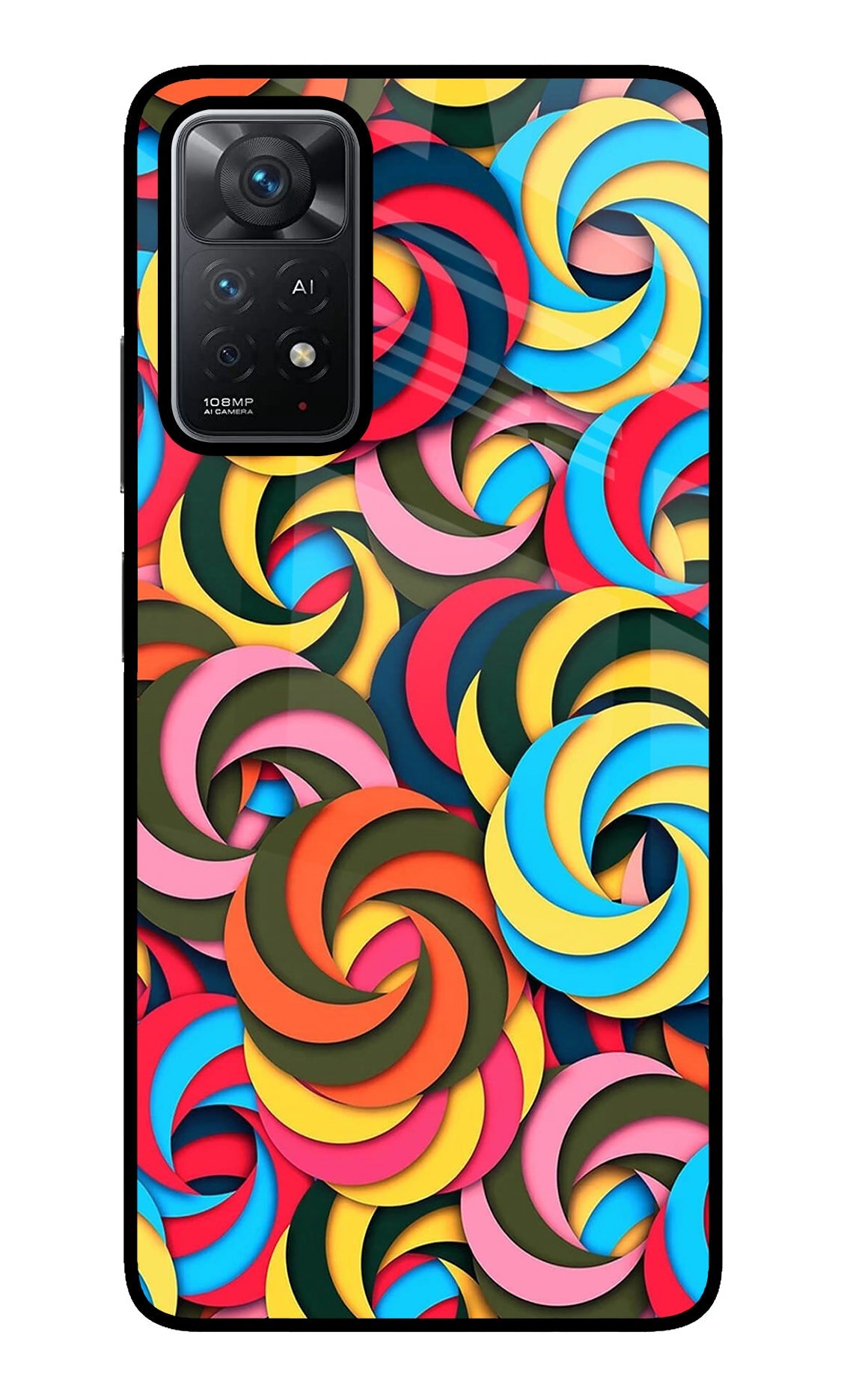 Spiral Pattern Redmi Note 11 Pro+ 5G Glass Case