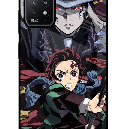 Demon Slayer Redmi Note 11 Pro+ 5G Glass Case Back Cover by Casekaro