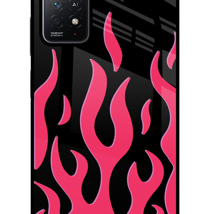 Fire Flames Redmi Note 11 Pro+ 5G Glass Case Back Cover by Casekaro