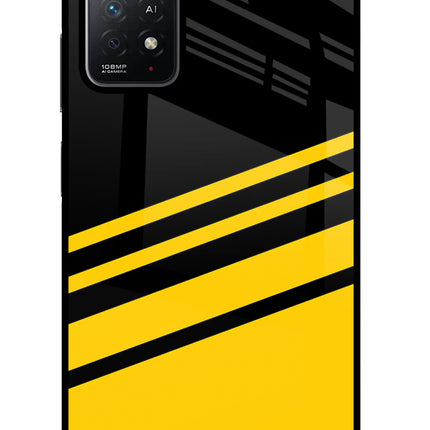 Yellow Shades Redmi Note 11 Pro+ 5G Glass Case Back Cover by Casekaro