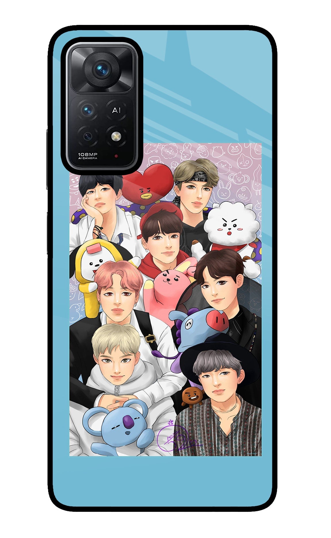 BTS with animals Redmi Note 11 Pro+ 5G Back Cover