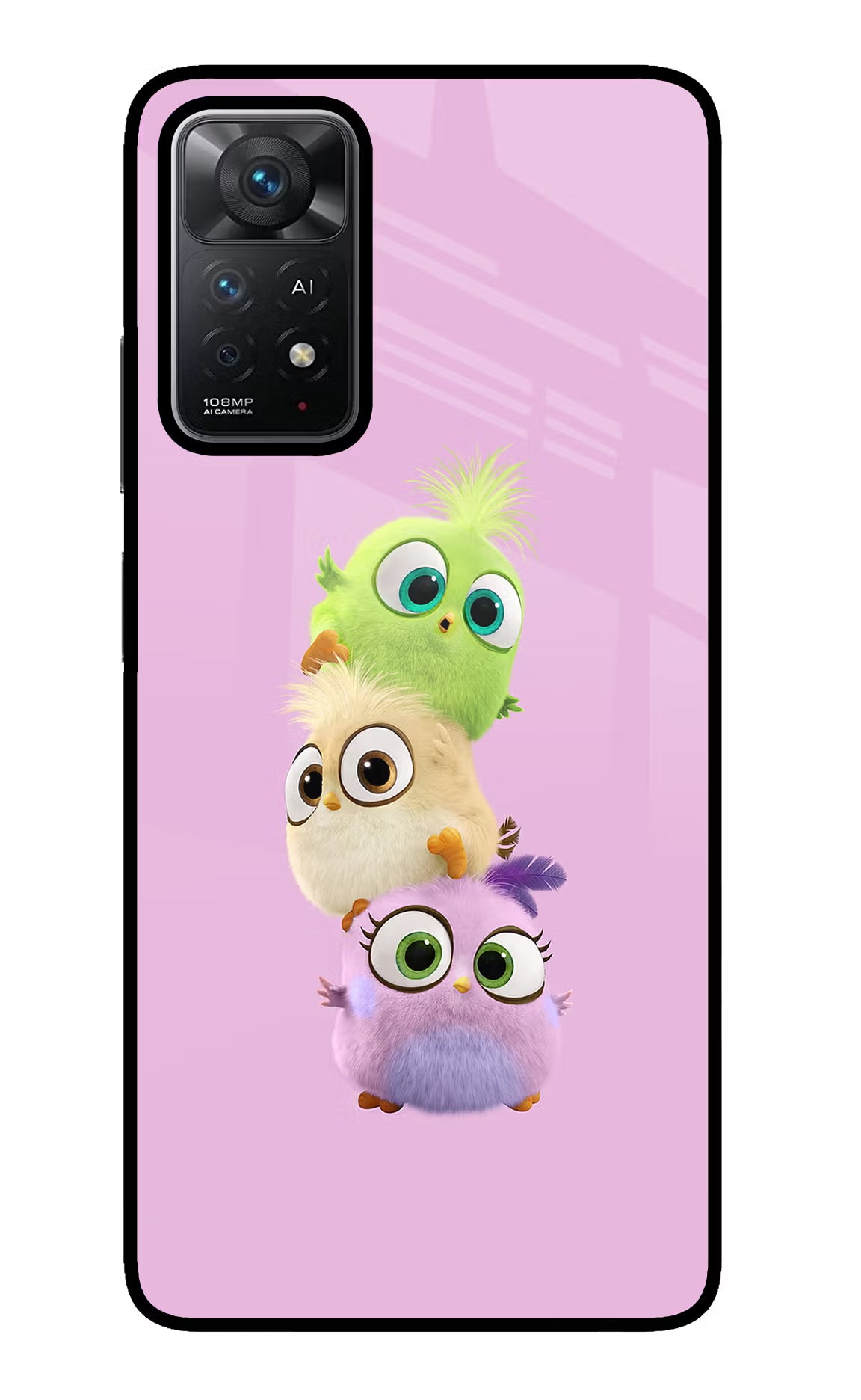 Cute Little Birds Redmi Note 11 Pro+ 5G Glass Case Back Cover by Casekaro